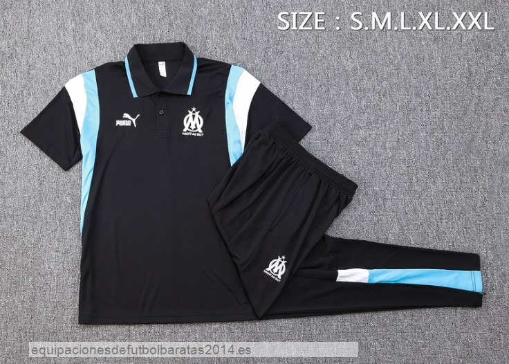 Nuevo Conjunto Completo Polo Marsella 23/24 Azul Marino Blanco Baratas